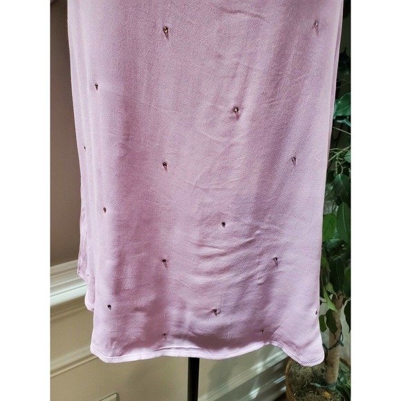 Massimo Dutti Women's Purple Solid Polyester Sleeveless V-Neck Blouse Size Small - Picture 4 of 9